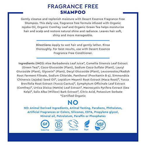 Desert Essence Unscented Shampoo (1x8 Oz)